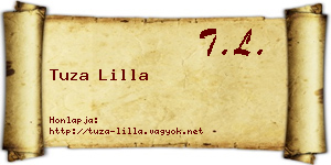 Tuza Lilla névjegykártya